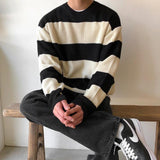 Taooba-3326 KNITTED STRIPE SWEATER