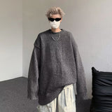 men’s style Autumn and Winter New Korean Style Fashionable Retro Gradient Soft Sweater Men's Loose round Neck Plush Sweater