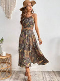 Taooba- Two Piece Tropical Printed Skirt Set