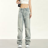 RTK (W) Taooba. 1932 WASHED BLUE STRAIGHT DENIM JEANS