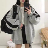 jacket Women's American-Style Patchwork Sweater 2024 Harajuku Style Korean Style Embroidered New Hooded Thin Zipper Cardigan Jacket