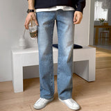 Taooba- 4086 BLUE STRAIGHT WIDE DENIM JEANS