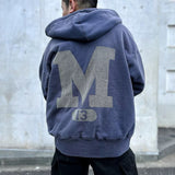 90s fashion men Saint Michael Dybo Niche High Street Loose Washed Destroyed Vintage Hoodie Hooded Sweater