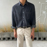 Taooba- 4204 DARK GRAY DENIM SHIRT