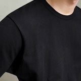 Taooba-4426 BLACK KNITTED ROUND NECK T-SHIRT