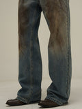 Taooba- 10801 MUD BLUE DENIM STRAIGHT JEANS