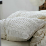 Taooba Organic Cream Seersucker Bedding Set