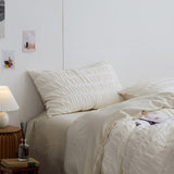 Taooba Organic Cream Seersucker Bedding Set