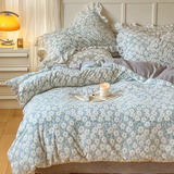 Taooba Pastel Daisy Bedding Set - Blue