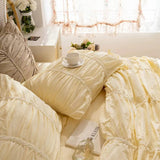 Taooba Princess Ruched Bedding Set - Brown