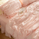 Taooba Princess Ruched Bedding Set - Pink