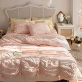 Taooba Princess Ruched Bedding Set - Brown