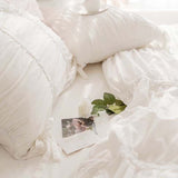 Taooba Princess Ruched Bedding Set - White