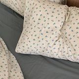 Taooba Retro Blue Ditsy Floral Bedding Set