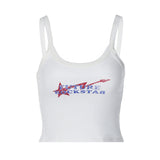 Taooba Rocstar Letter Print Tank Top