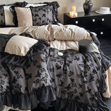 Taooba Romantic Butterfly Embroidery Bedding Set