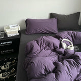 Taooba Royal Purple Jersey Knit Bedding Set