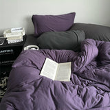 Taooba Royal Purple Jersey Knit Bedding Set