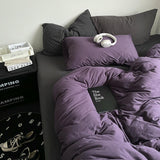 Taooba Royal Purple Jersey Knit Bedding Set