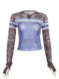 Taooba Rylen Mesh Long Sleeve Top