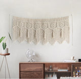 Taooba-Macrame  Door Curtain Tapestry Handmade Cotton Rope Bohemia  Art Tapestry Bedside Walling Hanging Macrame Tapestry Boho Decor