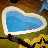 Living Room Carpet Cartoon Peach Heart Swimming Pool Children Bedroom Rug Home Decoration Cute Corridor Plush Door Mat ковер 러그