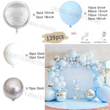 Taooba Color Palette Ice Snow Balloons Garland kit Snowflake Ballon Blue Balloon Princess Boys Birthday Party Baby Shower Decorations Christmas Decor