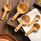 Taooba-Wooden Measuring Coffee Scoop in Beech Wood Tablespoon for Coffee Beans, Ground Beans, Protein Powder, Spices, Tea