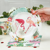 Hawaii Tableware Party Luau Pink Flamingo Party Decor Paper Plate Cup Napkin Birthday Party Summer Hawaii Hawaiian Party Supplie