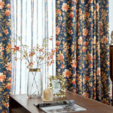 Living Room Curtains Country Retro Pastoral Style Cotton Semi-shading Bedroom Study Flower Plant Curtain занавес Rideau Cortina