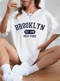 Taooba-Brooklyn EST.1998 NEW YORK City Printed T-Shirt Female Cotton Breathable Short Sleeve Summer High Quality Brand Streetwear Women