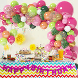 Tropical Confetti Balloon Arch Garland Kit Hawaiian Luau Aloha Flamingo Party Decorations Baby Shower Summer Beach Supplies