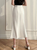 Taooba High Waist Mermaid Skirts Women New Arrival 2024 Korean Style Solid Color Office Ladies Elegant Slim Long Skirt