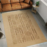 Living Room Carpet Natural Jute Traditional Hand Knitting Home Decoration Printed Rug Wear Resistant Durable Soft Anti Slip Mats