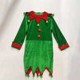 Taooba Women Girl Elf Outfits Christmas Hat Boot Belt Dress Stocking Costume Elf Cosplay Outfits for Themed Party