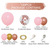 Pink Rose Gold Balloon Garland Arch Kit Macaron Orange balloons Confetti Wedding Birthday Baby Shower Party Decor