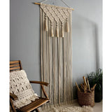 Taooba-Handamde Macrame Curtain Tapestry Woven  Bohemia Tassel Pendant Window Door Curtain Tapestry Bedsize Wall Hangig Tapetry