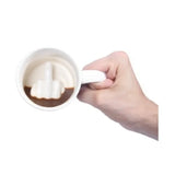 Taooba-300ml Funny Ceramic Mug Creative Design White Middle Finger Bottle Novelty Style Mixing Coffee Milk Cup Water Cup Coffee Mug