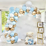 Taooba Color Palette Ice Snow Balloons Garland kit Snowflake Ballon Blue Balloon Princess Boys Birthday Party Baby Shower Decorations Christmas Decor