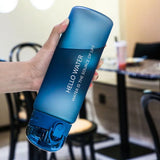 Taooba-780ml Water Bottle Motivational Drinking Bottle Sports Water Bottle With Time Marker Portable Reusable Plastic Cups