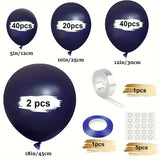 Taooba Color Palette 109pcs navy blue balloon set 5/10/12/18 inches navy blue balloons and navy blue balloon ribbon