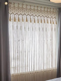 Taooba-Macrame Door  Curtain Tapestry Hand-woven Cotton Rope Bohemia Window Curtains Tapestry Wall Hanging Livingroom  Boho Decoration