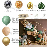 Taooba Color Palette Retro Green Balloon Garland Arch Kit Wedding Birthday Balloons Decoration Party White Balloons For Baby Shower Decor Supplies