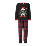 Taooba-2024 Christmas Family Pajama Set Xmas Pjs Cute Printed Top + Plaid Pants, Festive Matching Sleepwear for the Whole Family