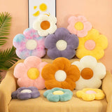 Taooba-Little Daisy Flower Cushion Flower Plush Pillow Seat Cushion Rabbit Fluffy Napping Pillow Backrest Cushion