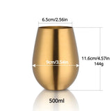 Taooba-1pc 500ml Stainless Steel Beer Wine Cup Rose Gold Tumbler Cocktail Juice Milk Cup Metal Drinking Mug for Bar Outdoor Drinkware