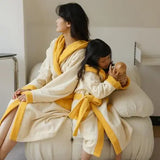 Taooba-2024 new classic tulip series bathrobe pure cotton long-staple cotton skin-friendly hooded parent-child absorbent home bathrobe