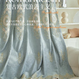 Living Room Curtain European Floor-to-ceiling Window Chenille High-end Home Decoration Embroidery Bedroom Curtains Blackout