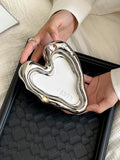 Taooba-Decorative Ceramic Tray for Storing Jewelry In Love Shaped Design Photography Props Organizadores Original Ceramic Storage