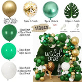 Taooba Color Palette Retro Green Balloon Garland Arch Kit Wedding Birthday Balloons Decoration Party White Balloons For Baby Shower Decor Supplies